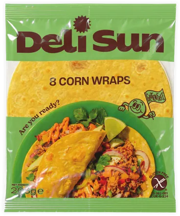 Pack of 8 Deli Sun corn wraps
